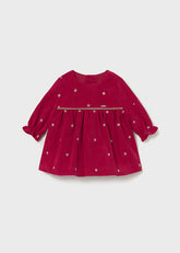 Vestido Manga Larga Puntos Rojo Mayoral
